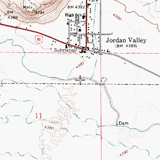 Topographic Map of Baxter Creek, OR