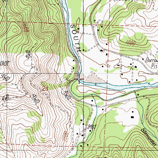 Topographic Map of Beals Creek, OR