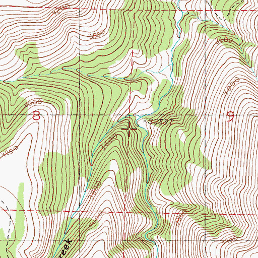 Topographic Map of Bear Creek, OR
