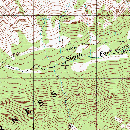 Topographic Map of Bear Creek, OR