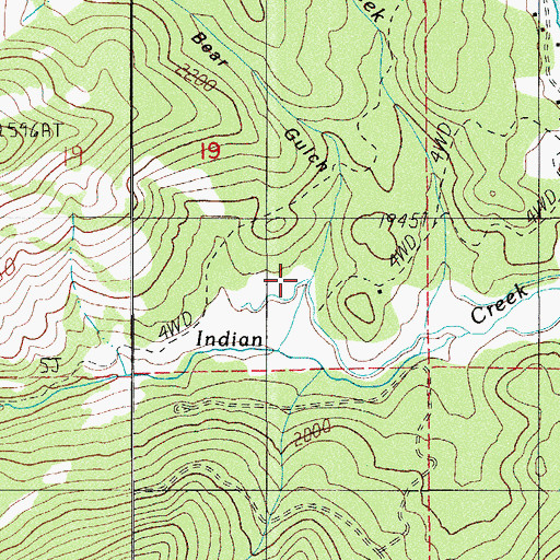 Topographic Map of Bear Gulch, OR