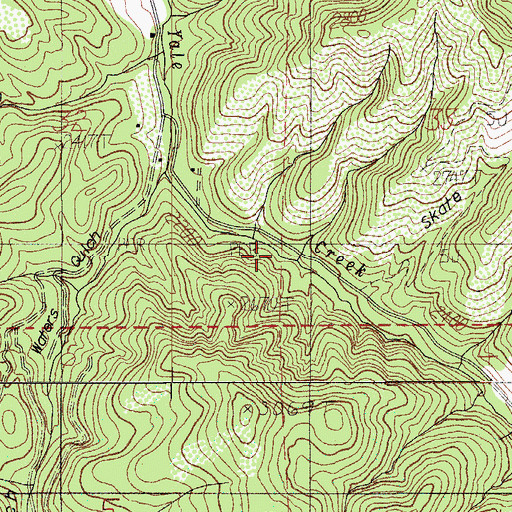 Topographic Map of Bear Hunt Gulch, OR