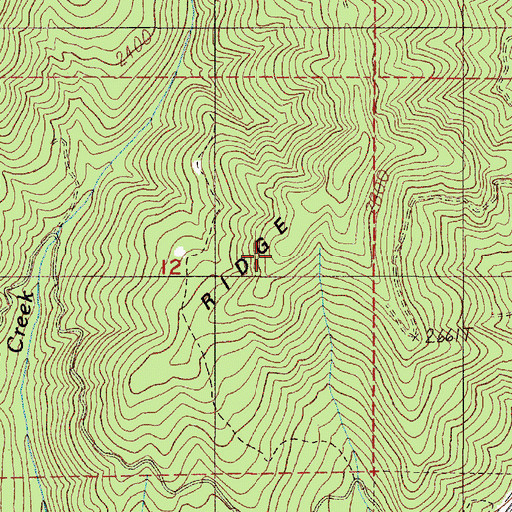 Topographic Map of Bear Ridge, OR