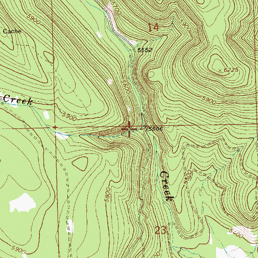 Topographic Map of Beaver Creek, OR