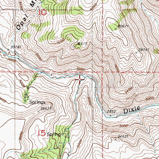 Topographic Map of Beaver Creek, OR
