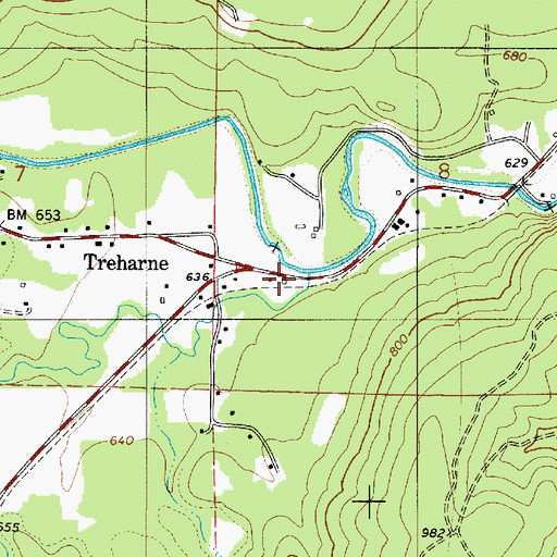 Topographic Map of Beaver Creek, OR