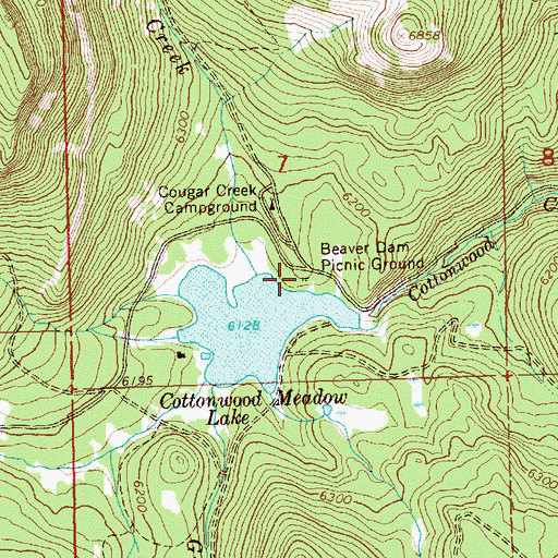 Topographic Map of Beaver Dam Picnic Ground (historical), OR