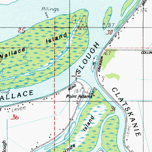 Topographic Map of Beaver Slough, OR