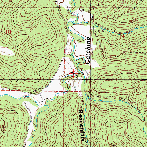 Topographic Map of Beaverdam Branch, OR