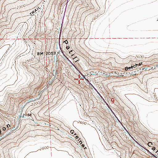 Topographic Map of Beecher Flat Canyon, OR