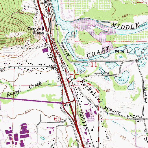 Topographic Map of Berkshire Slough, OR