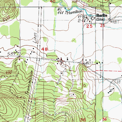 Topographic Map of Berlin Union Church, OR
