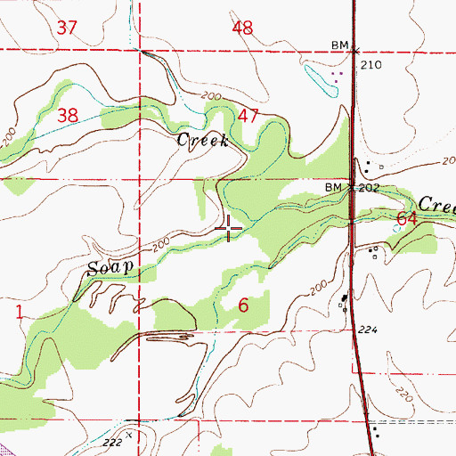 Topographic Map of Berry Creek, OR