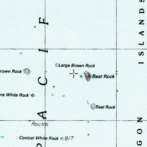 Topographic Map of Best Rock, OR