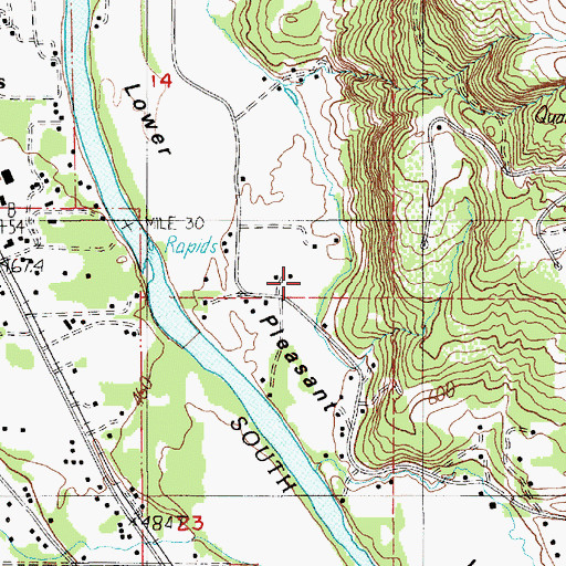 Topographic Map of Beulahland School (historical), OR