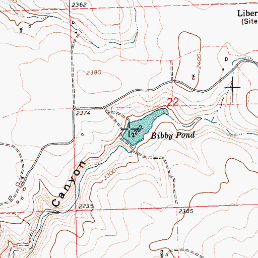 Topographic Map of Bibby Pond, OR