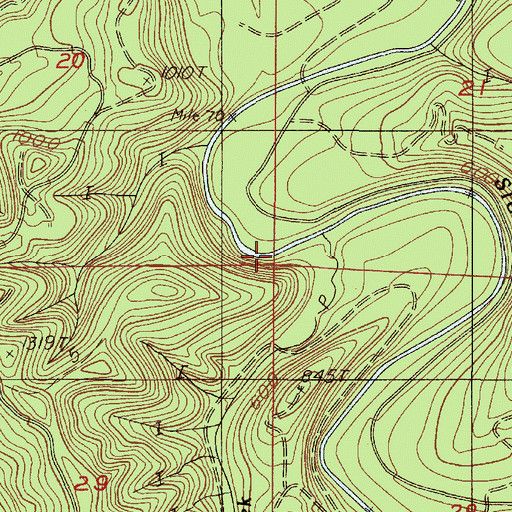 Topographic Map of Bierce Creek, OR
