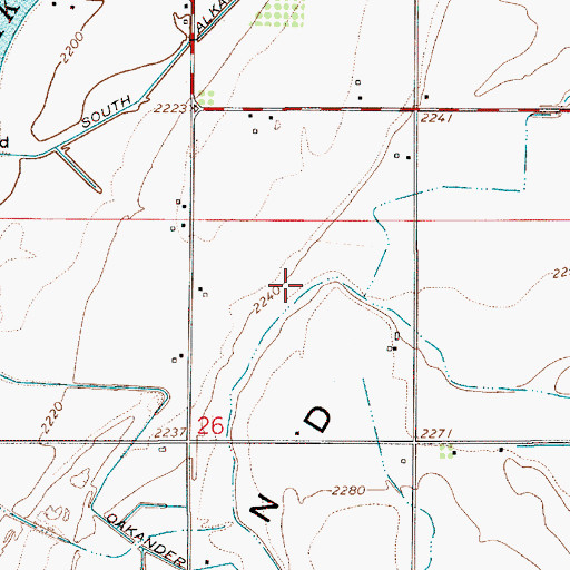 Topographic Map of Big Bend, OR