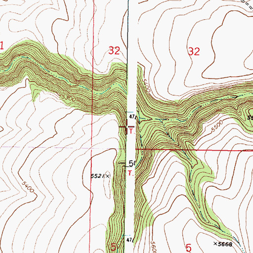 Topographic Map of Big Bridge Creek, OR