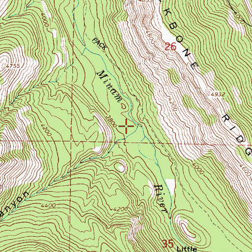 Topographic Map of Big Canyon, OR