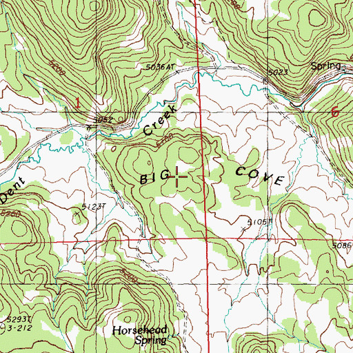 Topographic Map of Big Cove, OR