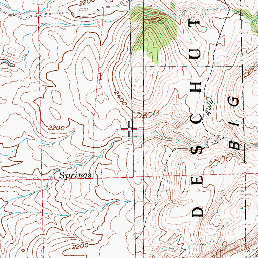 Topographic Map of Big Cove, OR