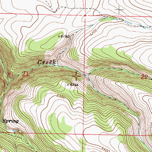 Topographic Map of Big Fir Creek, OR