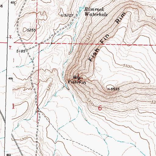 Topographic Map of Big Fish Fin, OR