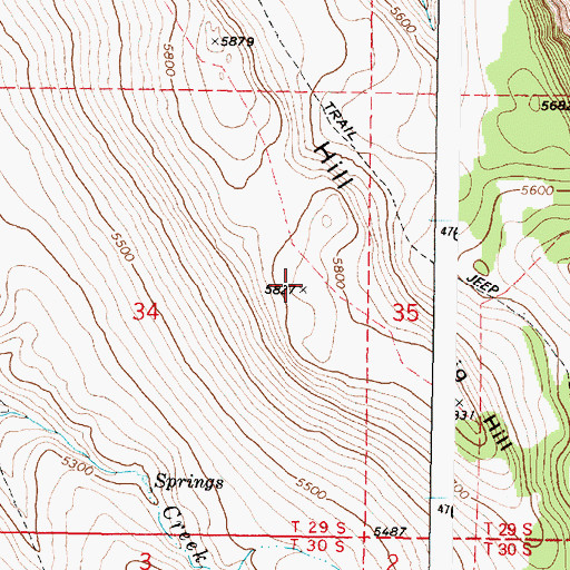 Topographic Map of Big Hill, OR