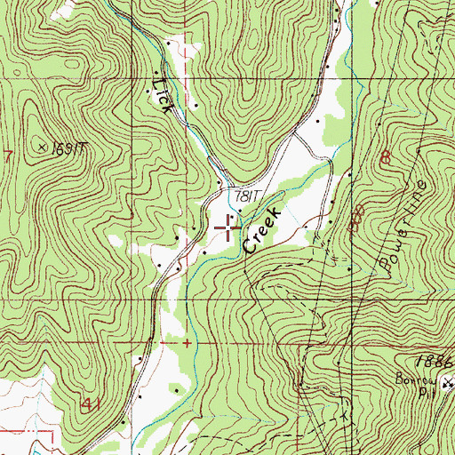 Topographic Map of Big Lick, OR