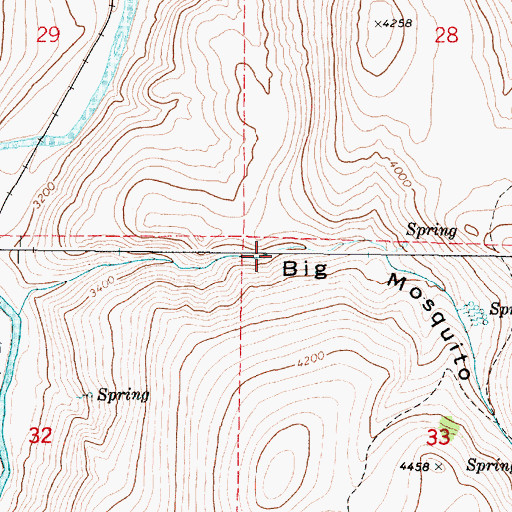 Topographic Map of Big Mosquito Canyon, OR