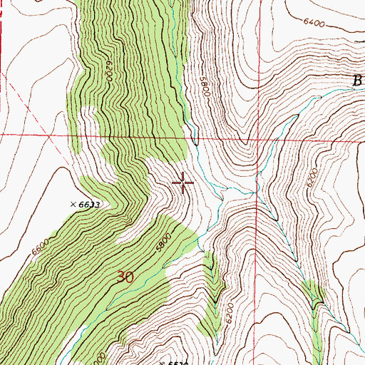 Topographic Map of Big Pasture Creek, OR