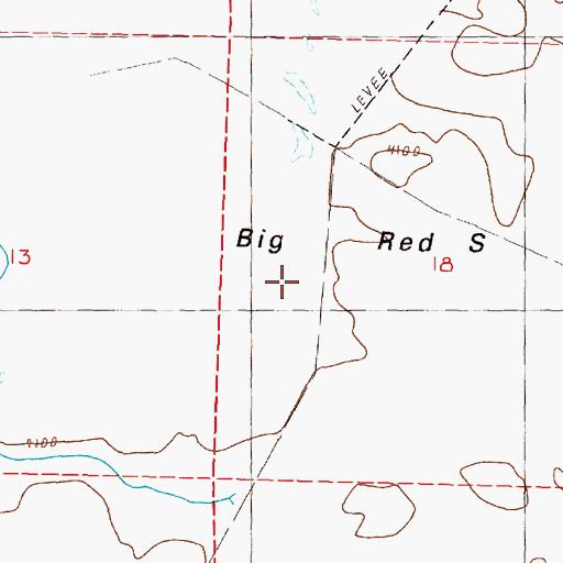 Topographic Map of Big Red S Field, OR