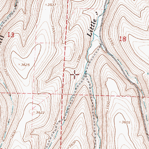 Topographic Map of Big Sourdough Canyon, OR