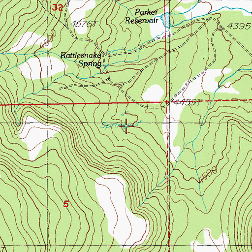 Topographic Map of Big Springs, OR