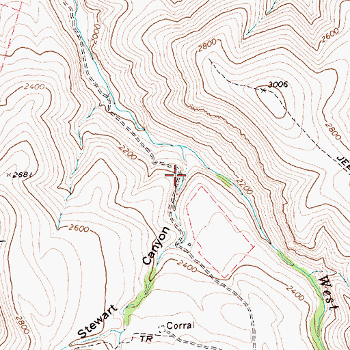 Topographic Map of Big Stewart Canyon, OR