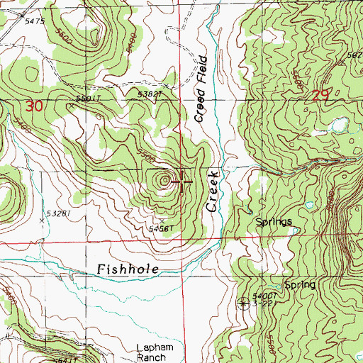 Topographic Map of Big Swamp Creek, OR