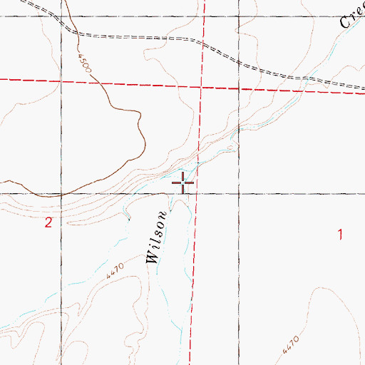 Topographic Map of Big Tank Creek, OR