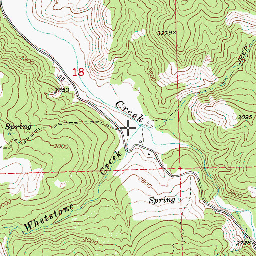 Topographic Map of Big Whetstone Creek, OR