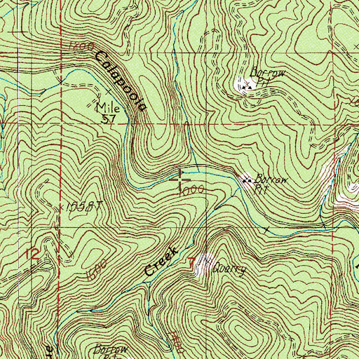 Topographic Map of Bigs Creek, OR