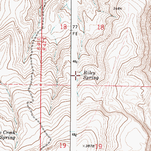 Topographic Map of Biley Spring, OR