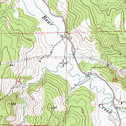 Topographic Map of Bill Creek, OR