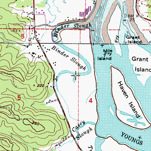 Topographic Map of Binder Slough, OR