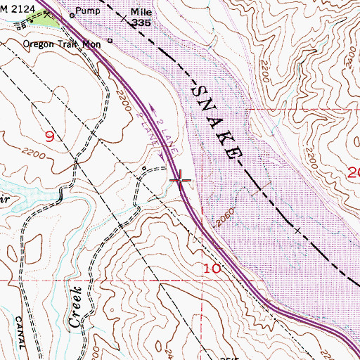 Topographic Map of Birch Creek, OR