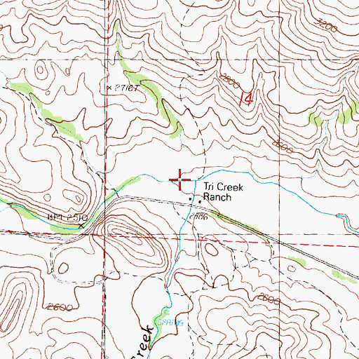 Topographic Map of Birch Creek, OR