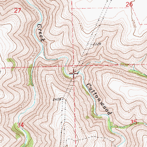 Topographic Map of Birch Creek, OR