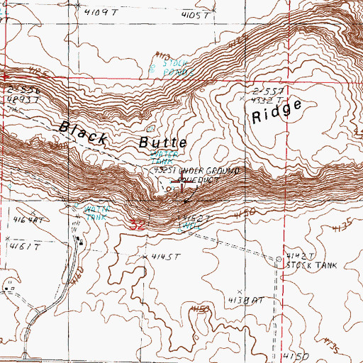 Topographic Map of Black Butte Ridge, OR