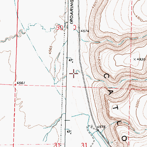 Topographic Map of Black Canyon, OR
