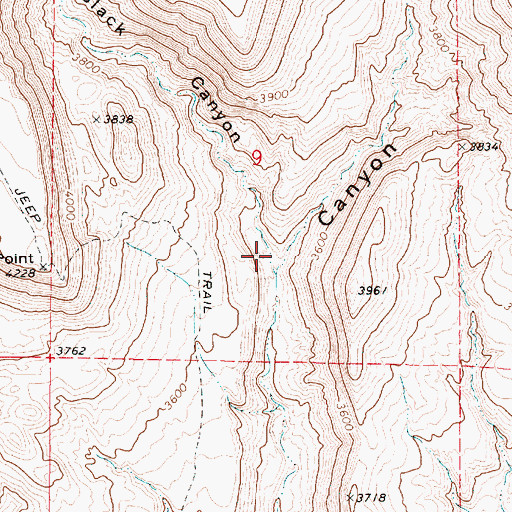 Topographic Map of Black Canyon, OR