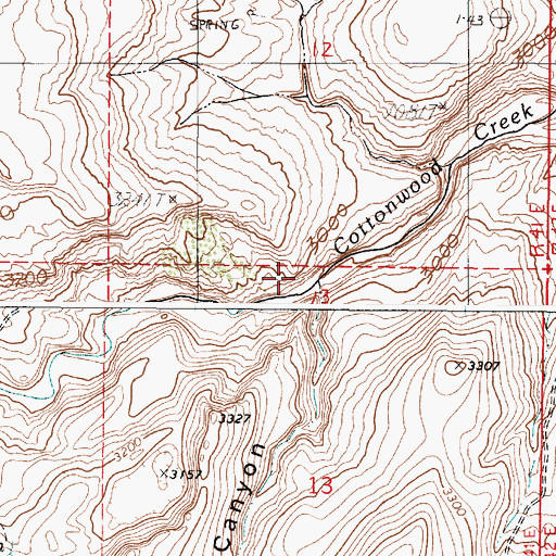 Topographic Map of Black Canyon, OR